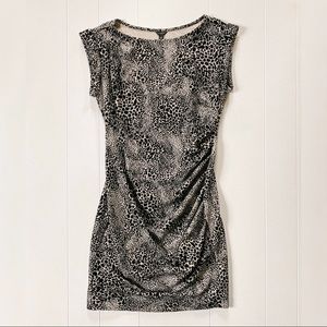 Ann Taylor Snow Leopard Print Dress